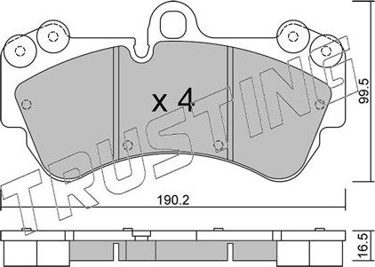 Тормозные колодки Trusting. Артикул 669.0