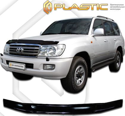 Дефлектор СА Пластик для капота (Classic черный) Toyota Land Cruiser 100 2002-2007. Артикул 2010010100346