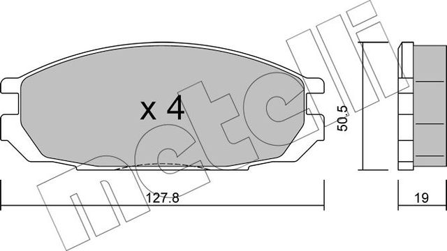 Тормозные колодки Metelli. Артикул 22-0409-0