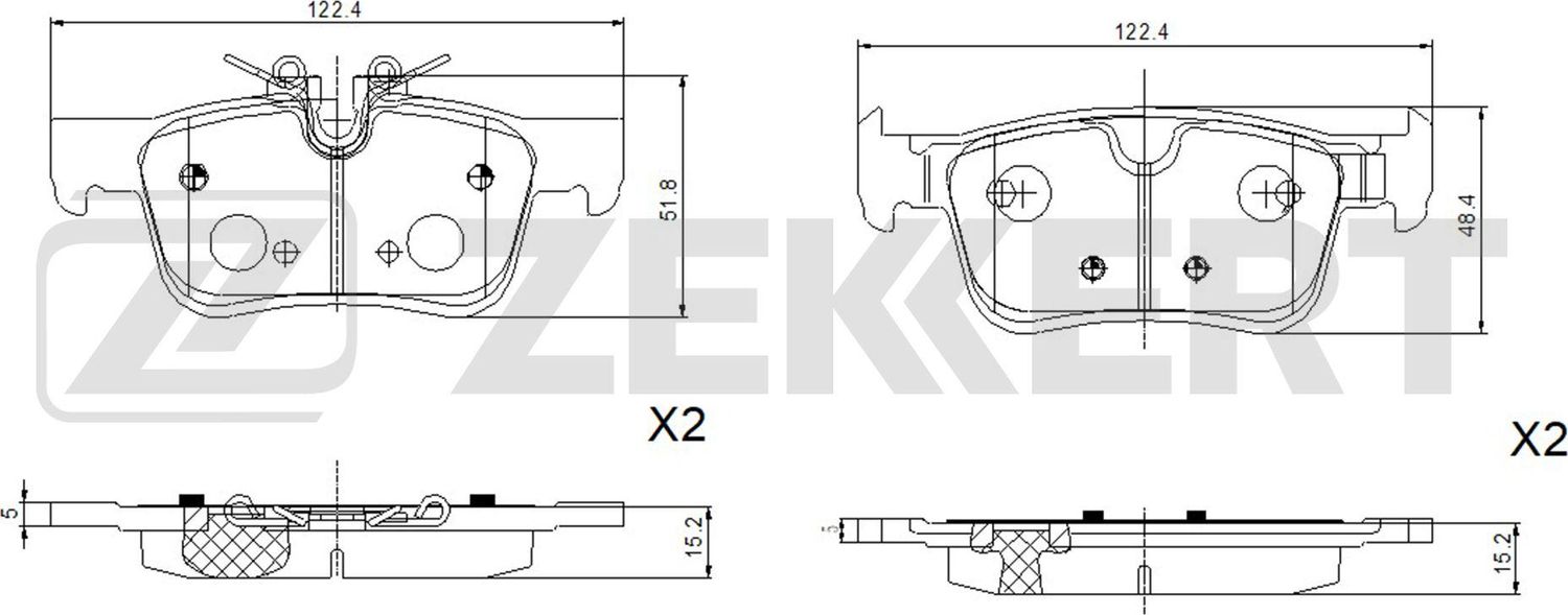 Тормозные колодки Zekkert. Артикул BS-1439