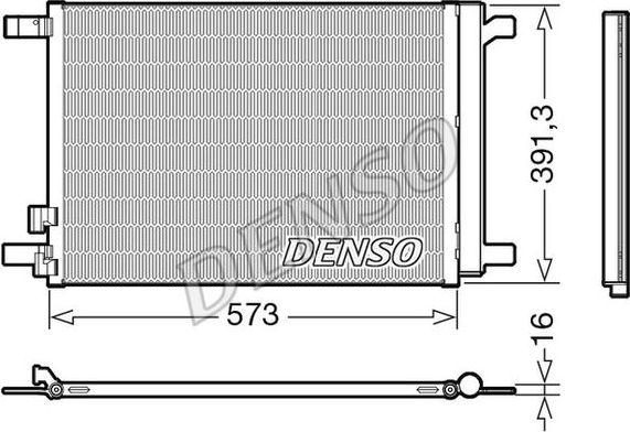 Радиатор кондиционера (конденсатор) Denso. Артикул DCN32066