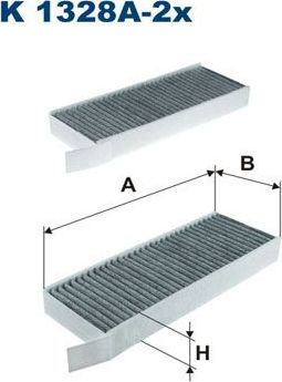 Салонный фильтр Filtron. Артикул K 1328A-2x
