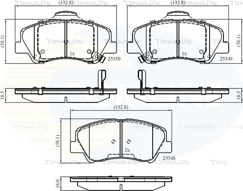 Тормозные колодки Comline Comline передние для Hyundai Solaris I 2010-2017. Артикул CBP32040