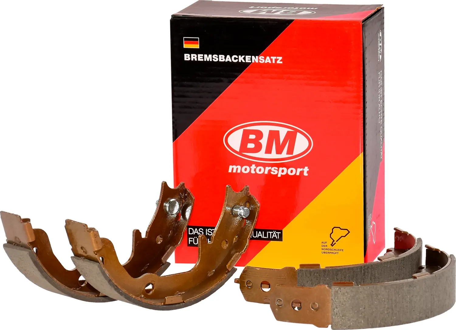 Колодки тормозные задние барабанные (ручник) (BM). Артикул BS1124