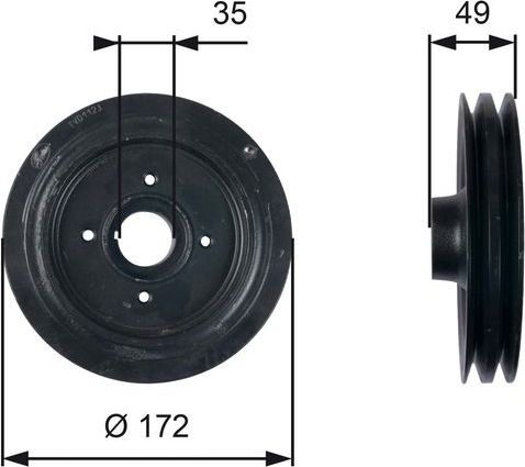 Шкив коленвала Gates DriveAlign®. Артикул TVD1123