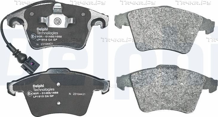 Тормозные колодки Delphi (Low-Metallic) передние для Volkswagen Transporter T6 2015-2026. Артикул LP1913