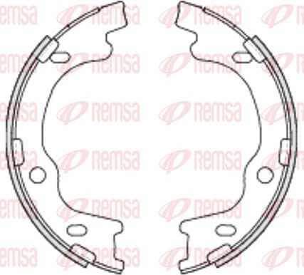 Тормозные колодки (стояночная тормозная система) Remsa задние для Kia Proceed I 2008-2012. Артикул 4699.00