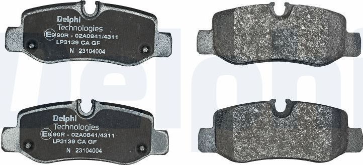 Тормозные колодки Delphi (Low-Metallic). Артикул LP3139