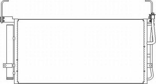 Радиатор кондиционера (конденсатор) Sakura. Артикул 5221-9807