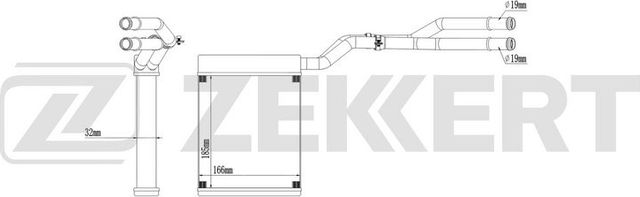 Радиатор отопителя (печки) Zekkert (алюминий) для Ford Mondeo IV 2007-2015. Артикул MK-5101