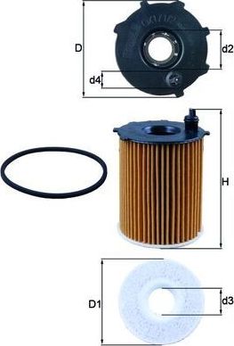 Масляный фильтр Mahle. Артикул OX 171/2D