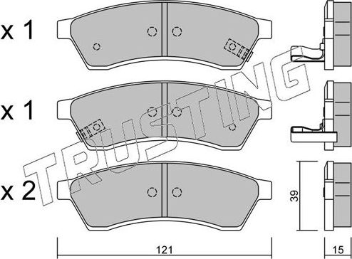 Тормозные колодки Trusting. Артикул 526.1