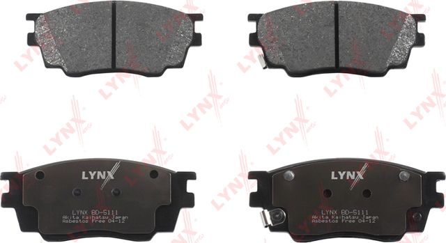 Тормозные колодки LYNXauto передние для FAW Besturn B70 2012-2014. Артикул BD-5111