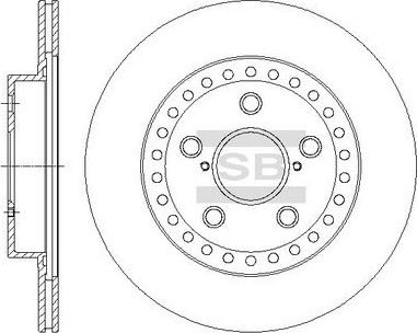 Тормозной диск Sangsin Hi-Q передний для Toyota RAV4 I (XA10) 1994-2000. Артикул SD4048