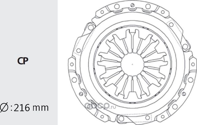 Корзина сцепления HYUNDAI Accent (02-) (1.6),Matrix (01-) (1.6) KIA Cerato (04-) (Valeo) Valeo. Артикул HDC64