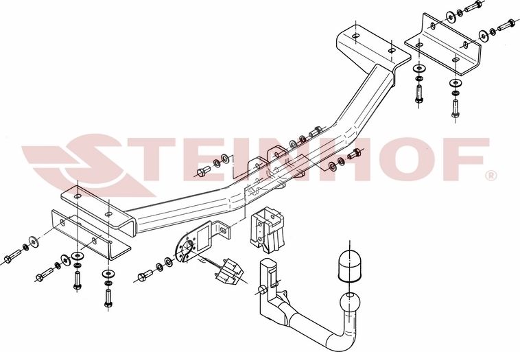 Фаркоп Steinhof для Kia Sportage III 2010-2016. Быстросъемный крюк. Артикул K-029