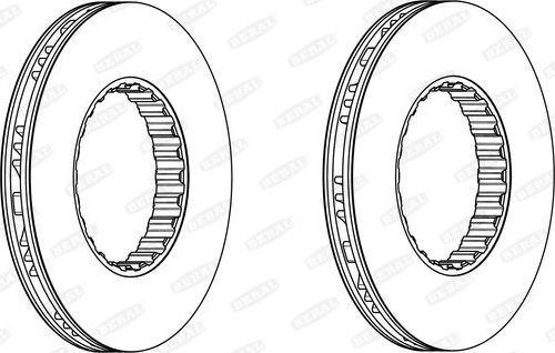 Тормозной диск BERAL передний/задний для Renault Magnum 1990-2013. Артикул BCR259A