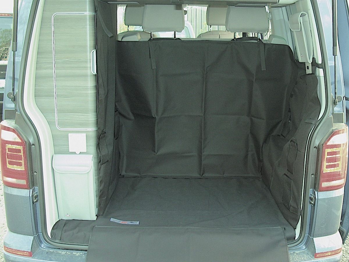 Защитный чехол AUTOSMSTUDIO "Maxi" в багажник автомобиля для Volkswagen California T6 2015-2026, черный. Артикул TP-VW11-CAL-BL