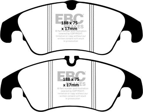 Тормозные колодки EBC Brakes. Артикул DP42055R
