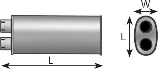 Глушитель Dinex для MAN L2000 1993-2007. Артикул 47300