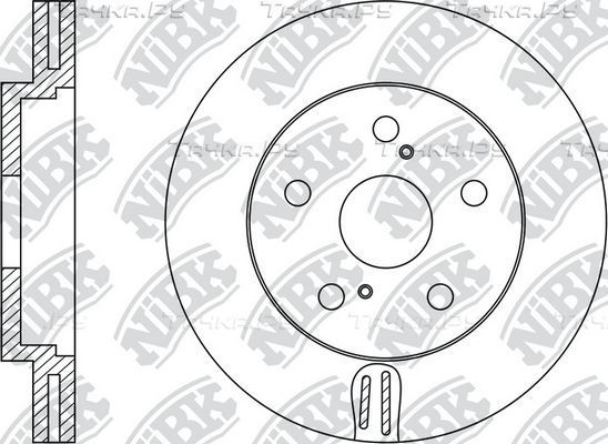 Тормозной диск NiBK передний для Toyota Sienna II 2003-2009. Артикул RN1162
