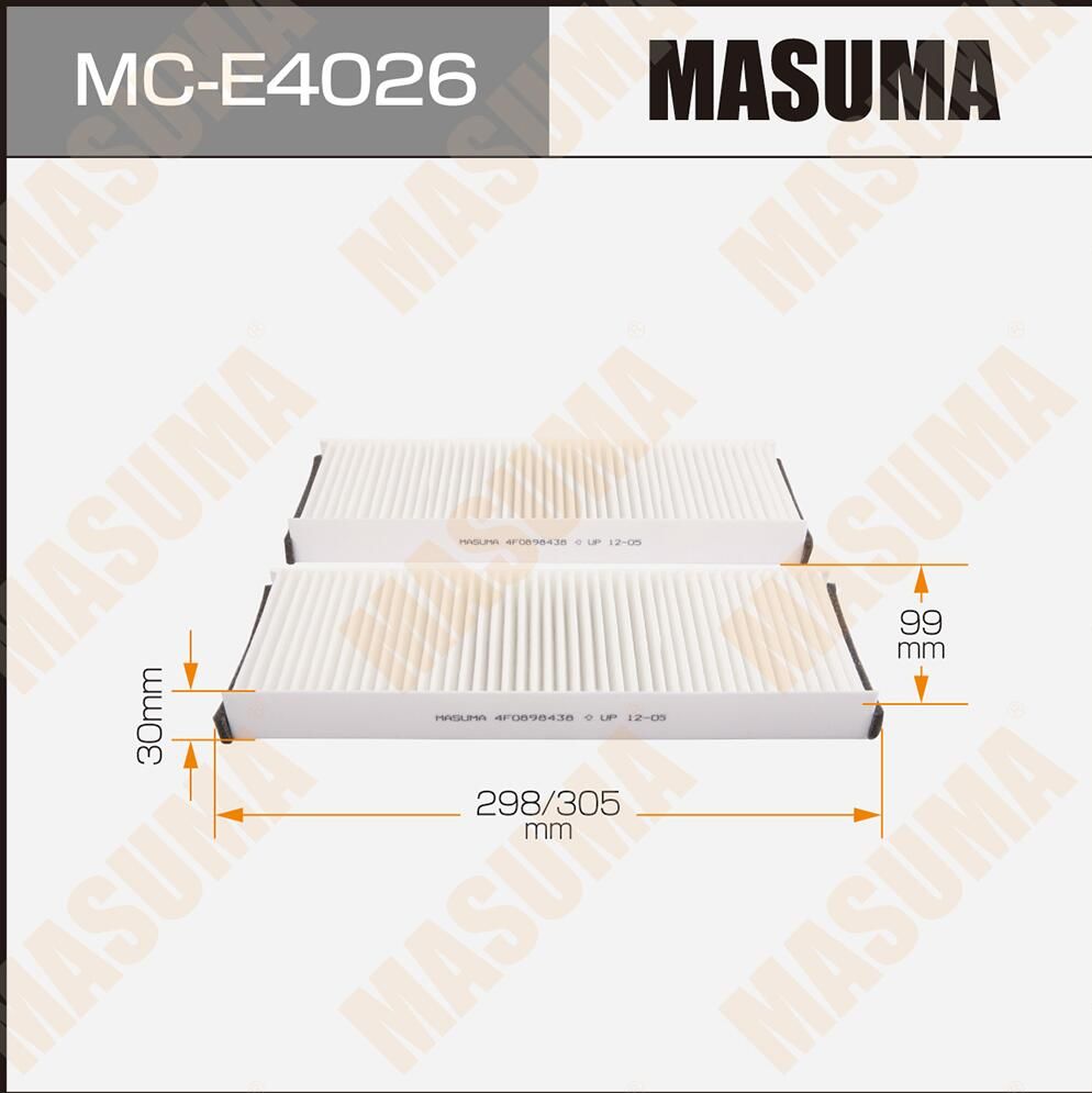 Фильтр салона (Masuma). Артикул MC-E4026