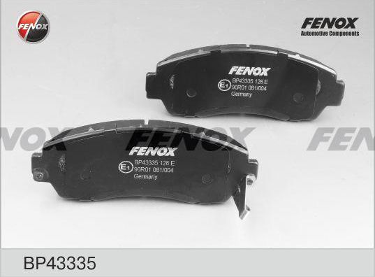 Тормозные колодки Fenox передние для Haval H5 I 2014-2026. Артикул BP43335