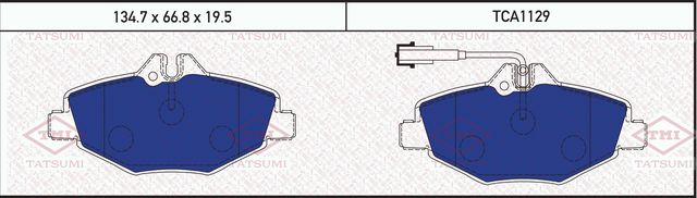 Колодки тормозные MB W211 02- перед. (Tatsumi). Артикул TCA1129