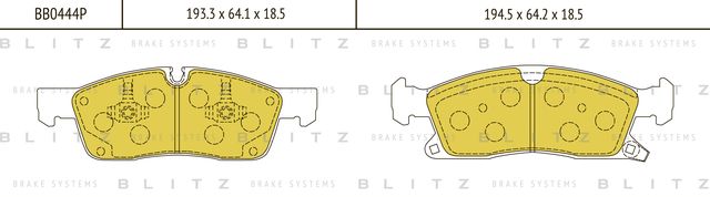 Колодки тормозные MB X166/W166 11- перед. (Blitz). Артикул BB0444P