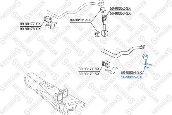 Стойка (тяга) стабилизатора Stellox. Артикул 56-98055-SX