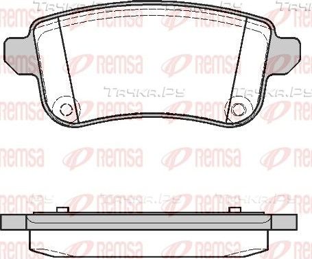 Тормозные колодки Remsa задние для Renault Megane III 2008-2016. Артикул 1387.10