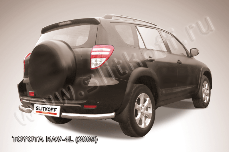 Защита Slitkoff задняя d76 уголки для Toyota RAV4 III LWB 2009-2010. Артикул TR409L-018