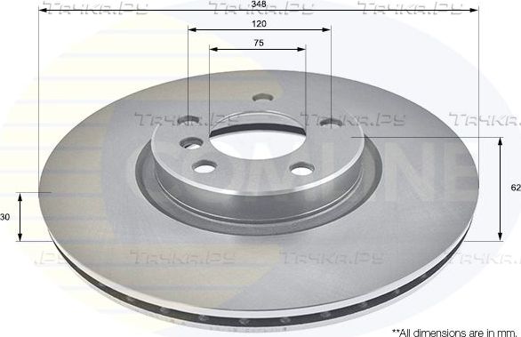 Тормозной диск Comline COATED. Артикул ADC1755V
