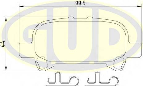 Тормозные колодки G.U.D.. Артикул GBP880181