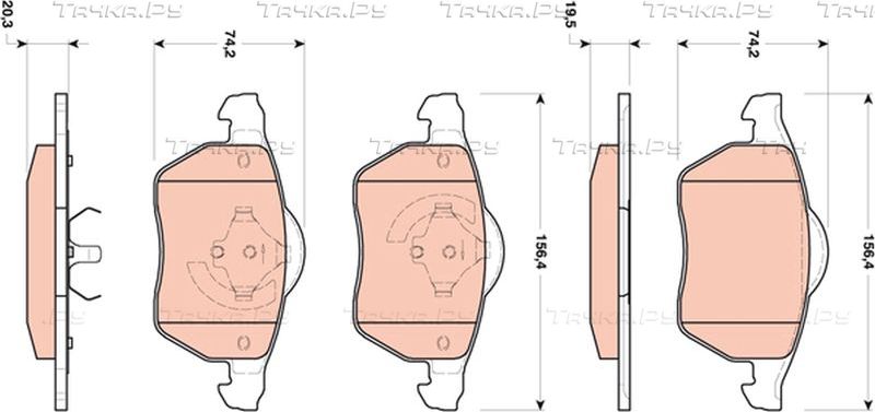 Тормозные колодки TRW. Артикул GDB1717