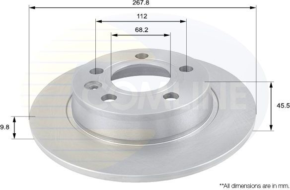 Тормозной диск Comline COATED. Артикул ADC1429