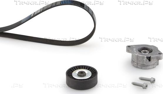 Приводной ремень поликлиновой с роликами (комплект) Gates Micro-V® Kit для Volkswagen Golf III 1991-1999. Артикул K016PK1043
