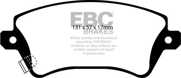 Тормозные колодки EBC Brakes. Артикул DP21457