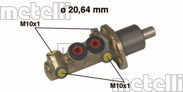 Тормозной цилиндр главный Metelli (Чугун). Артикул 05-0087