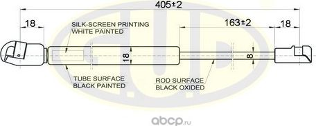 Амортизатор (упор) капота G.U.D.. Артикул GGS010203