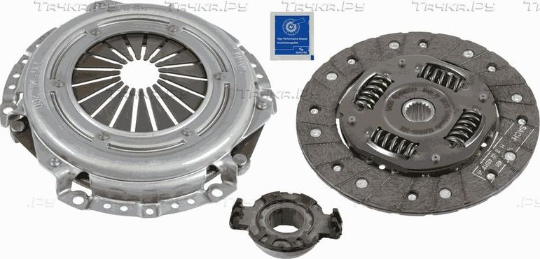 Сцепление (комплект) SACHS для Peugeot 206 2003-2012. Артикул 3000 951 011