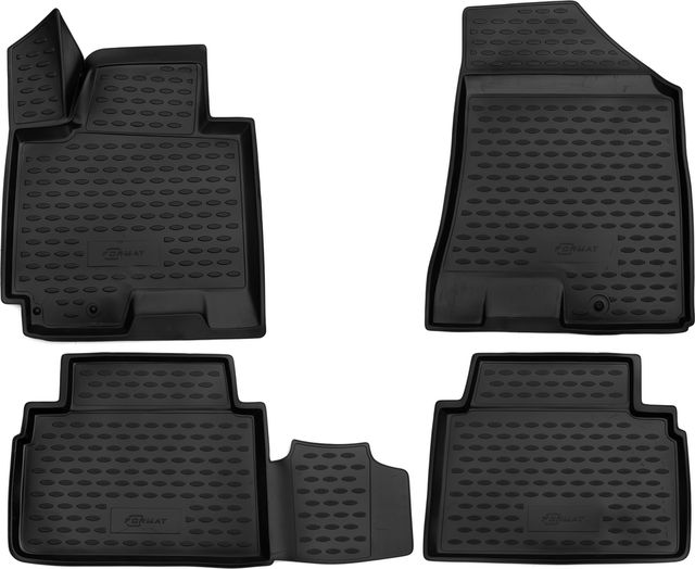 Коврики 3D Format c повышенной износостойкостью для салона Kia Sportage III 2010-2016. Артикул FORMAT.3D.25.33.210