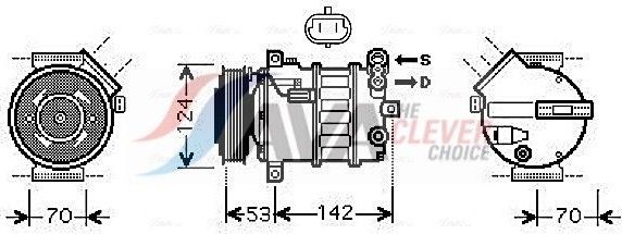Компрессор кондиционера AVA ** CLEVER FIT ** для Alfa Romeo 159 2005-2011. Артикул SBAK063