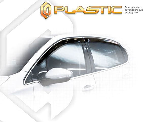 Дефлекторы СА Пластик для окон (Classic полупрозрачный) Peugeot 208  2012–2026. Артикул 2010030309590