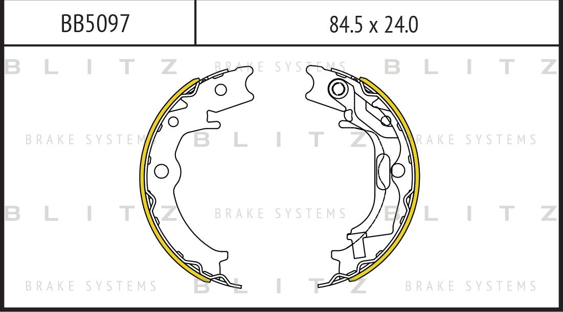 BB5097_колодки ручного торм.!/ Daewoo Lacetti 1.5 04 (Blitz). Артикул BB5097
