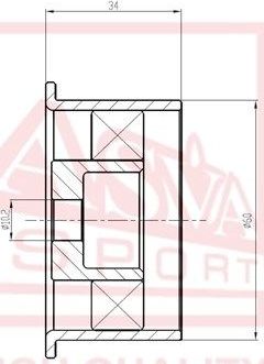 Натяжной ролик (натяжитель) приводного клинового ремня Asva. Артикул SBBP-008