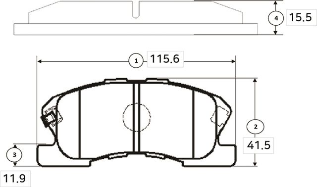Тормозные колодки CTR передние для Daihatsu Move II 1998-2002. Артикул GK0137