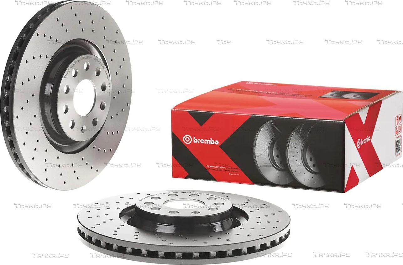 Тормозной диск Brembo XTRA LINE - Xtra передний для Audi Q3 II (F3) 2018-2026. Артикул 09.C306.1X