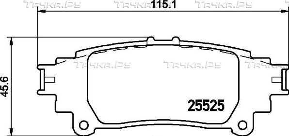 Тормозные колодки Nisshinbo задние для Lexus IS III 2013-2026. Артикул NP1105