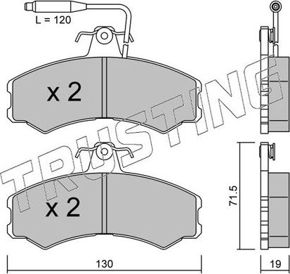 Тормозные колодки Trusting передние для Citroen C25 1981-1994. Артикул 033.0
